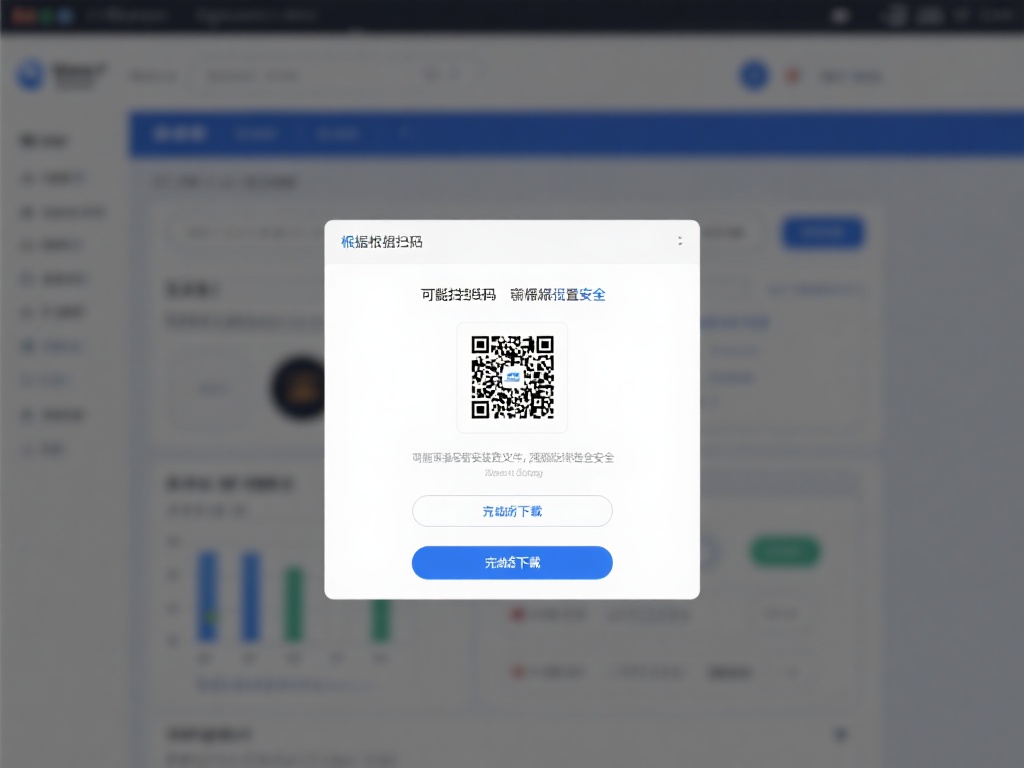 根据页面提示，可能需要扫描二维码或点击链接完成下载